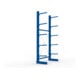 META MULTISTRONG L Kragarmregal 3000x1300x500 mm, Grundregal mit 6 Lagerebenen, einseitig, enzianblau