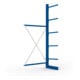 META MULTISTRONG L Kragarmregal 3000x1300x600 mm, Anbauregal mit 6 Lagerebenen, einseitig, enzianblau