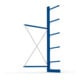 META MULTISTRONG L Kragarmregal 3000x1300x600 mm, Anbauregal mit 6 Lagerebenen, einseitig, enzianblau