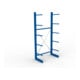 META MULTISTRONG L Kragarmregal 3000x1300x600 mm, Grundregal mit 6 Lagerebenen, einseitig, enzianblau