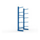 META MULTISTRONG L Kragarmregal 3000x1300x600 mm, Grundregal mit 6 Lagerebenen, einseitig, enzianblau