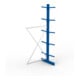 META MULTISTRONG L Kragarmregal 3000x1300x800 mm, Anbauregal mit 12 Lagerebenen, doppelseitig, enzianblau