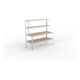 Meta Packtisch SPEED-RACK 1970 x 2000 x 800mm verzinkt mit Ablage Spanplatten natur