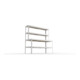 Meta Packtisch SPEED-RACK 1970 x 2000 x 800mm verzinkt mit Ablage Spanplatten natur