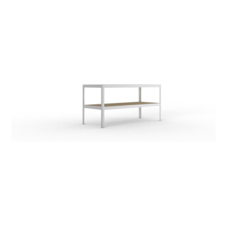 Meta Packtisch SPEED-RACK 970 x 2000 x 800 verzinkt natur Spanplatten