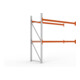 Meta Palettenregal Anbaumodul Multipal 2700 x 2785 x 1100 mm bis 500 Kg + Palette verzinkt / rotorange 3 Ebenen