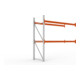 Meta Palettenregal Anbaumodul Multipal 2700 x 2785 x 1100 mm bis 800 Kg + Palette verzinkt / rotorange 3 Ebenen