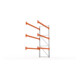 Meta Palettenregal Anbaumodul Multipal 3300 x 2785 x 1100 mm bis 500 Kg + Palette verzinkt / rotorange 4 Ebenen
