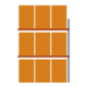 Meta Palettenregal Anbaumodul Multipal bis 800 Kg + Palette verzinkt / rotorange 3 Ebenen-1