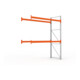Meta Palettenregal Anbaumodul Multipal 3300 x 2785 x 1100 mm bis 800 Kg + Palette verzinkt / rotorange 3 Ebenen