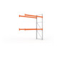 Meta Palettenregal Anbaumodul Multipal 3300 x 2785 x 1100 mm bis 800 Kg + Palette verzinkt / rotorange 3 Ebenen