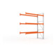 Meta Palettenregal Anbaumodul Multipal 3300 x 2785 x 1100 mm bis 800 Kg + Palette verzinkt / rotorange 4 Ebenen