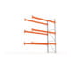 Meta Palettenregal Anbaumodul Multipal 3300 x 2785 x 1100 mm bis 800 Kg + Palette verzinkt / rotorange 4 Ebenen