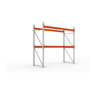 Meta Palettenregal MULTIPAL 2700 x 2700 x 1100 mm verzinkt rotorange 3 Ebenen bis 990kg