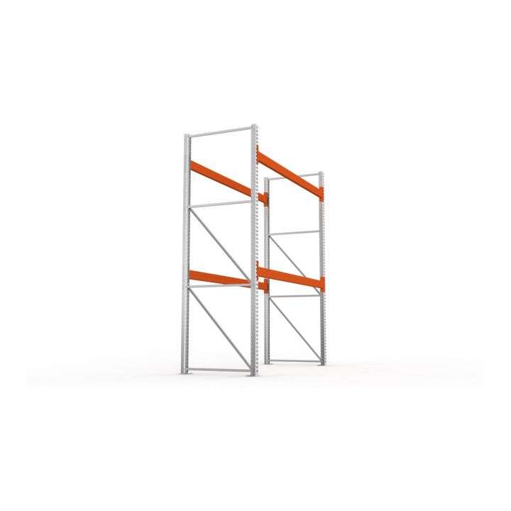 Meta Palettenregal MULTIPAL 3300 x 2700 x 1100 mm verzinkt rotorange 3 Ebenen