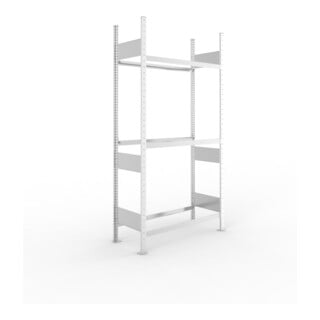 META S3 CLIP Reifenregal 2000x1000x400 mm, Grundregal, mit 3 Reifenebenen, 150 Kg Fachlast, verzinkt