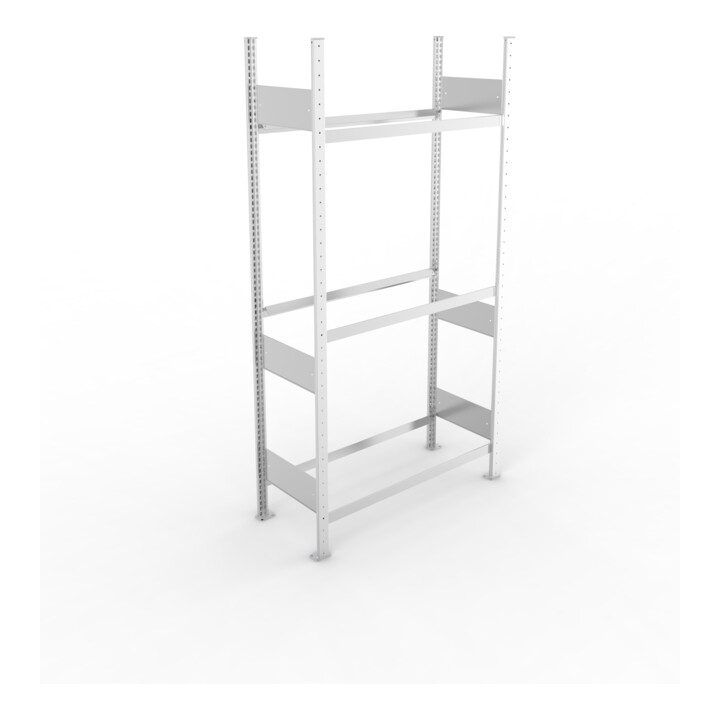META S3 CLIP Reifenregal 2000x1000x400 mm, Grundregal, mit 3 Reifenebenen, 150 Kg Fachlast, verzinkt