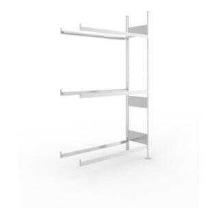 META S3 CLIP Reifenregal 2000x1150x400 mm, Anbauregal, mit 3 Reifenebenen, 150 Kg Fachlast, verzinkt