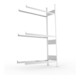 META S3 CLIP Reifenregal 2000x1150x400 mm, Anbauregal, mit 3 Reifenebenen, 150 Kg Fachlast, verzinkt