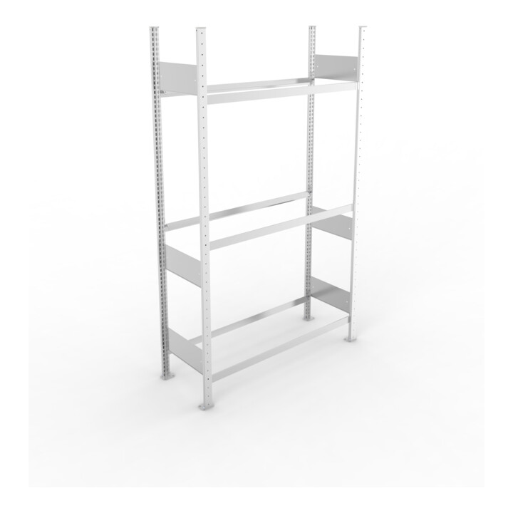 META S3 CLIP Reifenregal 2000x1150x400 mm, Grundregal, mit 3 Reifenebenen, 150 Kg Fachlast, verzinkt