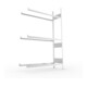 META S3 CLIP Reifenregal 2000x1300x400 mm, Anbauregal, mit 3 Reifenebenen, 150 Kg Fachlast, verzinkt