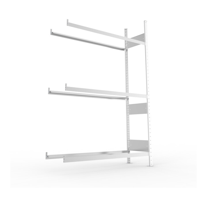 META S3 CLIP Reifenregal 2000x1300x400 mm, Anbauregal, mit 3 Reifenebenen, 150 Kg Fachlast, verzinkt