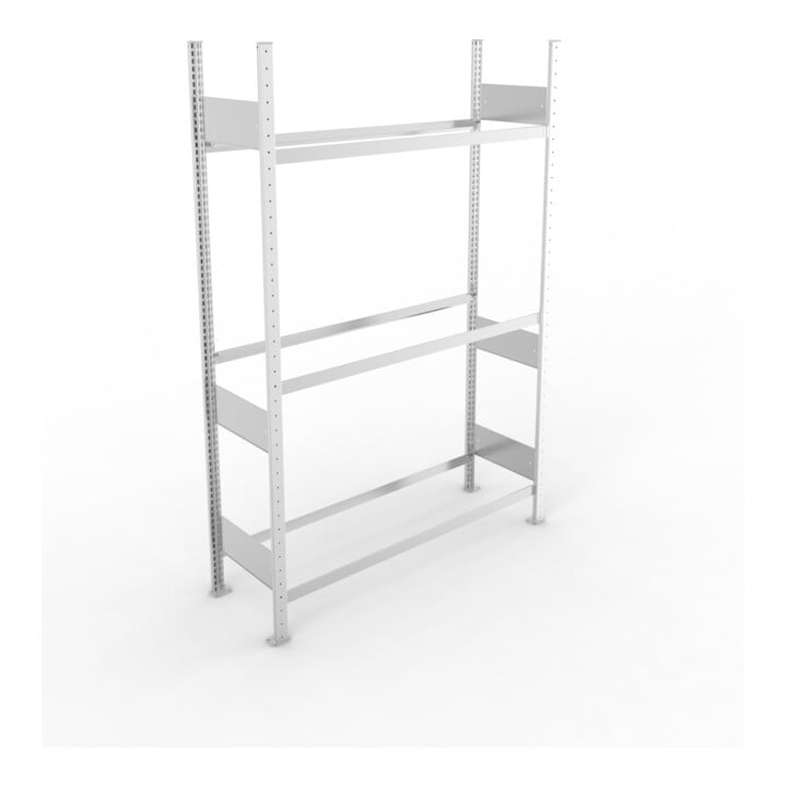 META S3 CLIP Reifenregal 2000x1300x400 mm, Grundregal, mit 3 Reifenebenen, 150 Kg Fachlast, verzinkt
