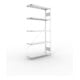 META S3 CLIP150 Anbauregal 2000x1000x300 mm in verzinkt mit 5 Böden, 150 kg Traglast je Boden