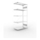META S3 CLIP150 Anbauregal 2000x1000x500 mm in verzinkt mit 5 Böden, 150 kg Traglast je Boden