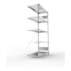 META S3 CLIP150 Anbauregal 2000x1000x500 mm in verzinkt mit 5 Böden, 150 kg Traglast je Boden