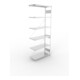 META S3 CLIP150 Anbauregal 2500x1000x400 mm in verzinkt mit 6 Böden, 150 kg Traglast je Boden