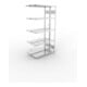 META S3 CLIP150 Doppelregal 2000x1000x(300+300) mm, Anbauregal, 2 x 5 Böden, 150 Kg Fachlast, verzinkt