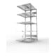 META S3 CLIP150 Doppelregal 2000x1000x(400+400) mm, Anbauregal, 2 x 5 Böden, 150 Kg Fachlast, verzinkt