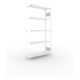 META S3 CLIP150 Fachbodenregal 2000x1000x300 mm, Anbauregal mit 5 Fachböden, beidseitige Bedienung, lichtgrau