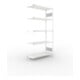 META S3 CLIP150 Fachbodenregal 2000x1000x400 mm, Anbauregal mit 5 Fachböden, beidseitige Bedienung, lichtgrau