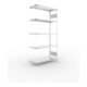 META S3 CLIP150 Fachbodenregal 2000x1000x400 mm, Anbauregal mit 5 Fachböden, beidseitige Bedienung, verzinkt