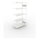 META S3 CLIP150 Fachbodenregal 2000x1000x500 mm, Anbauregal mit 5 Fachböden, beidseitige Bedienung, lichtgrau