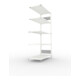 META S3 CLIP150 Fachbodenregal 2000x1000x500 mm, Anbauregal mit 5 Fachböden, beidseitige Bedienung, lichtgrau