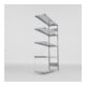 META S3 CLIP150 Fachbodenregal 2000x1300x400 mm (HxBxT), Anbauregal mit 5 Fachböden, 150 Kg Fachlast, verzinkt