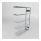 META S3 CLIP150 Fachbodenregal 2000x1300x400 mm (HxBxT), Anbauregal mit 5 Fachböden, 150 Kg Fachlast, verzinkt