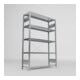 META S3 CLIP150 Fachbodenregal 2000x1300x400 mm (HxBxT), mit 5 Fachböden, 150 Kg Fachlast, verzinkt