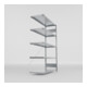 META S3 CLIP150 Fachbodenregal 2000x1300x500 mm (HxBxT), Anbauregal mit 5 Fachböden, 150 Kg Fachlast, verzinkt