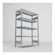 META S3 CLIP150 Fachbodenregal 2000x1300x500 mm (HxBxT), mit 5 Fachböden, 150 Kg Fachlast, verzinkt