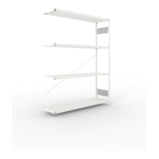 Meta Steckregal Anbauregal S3 CLIP 200 AR lichtgrau + 4 Böden