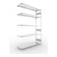 Set S3 CLIP 200 AR 2500x1700x500 mm in verzinkt mit 5 Böden + S3 CLIP 200 GR 2500x1700x500 mm in verzinkt mit 5 Böden + Zusatzboden 1700x500 vzk 4F