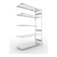 Set S3 CLIP 200 AR 2500x1700x600 mm in verzinkt mit 5 Böden + S3 CLIP 200 GR 2500x1700x600 mm in verzinkt mit 5 Böden + Zusatzboden 1700x600 vzk 4F