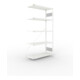 Set S3 CLIP 230 Anbauregal 2000x1000x400 mm in RAL 7035 mit 5 Böden + Fachboden MS 230 CLIP 1000x400 mm grau + S3 CLIP 230 Grundregal 2000x1000x400 mm in RAL 7035 mit 5 Böden
