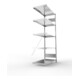 META S3 CLIP230 Anbauregal 2000x1000x500 mm in verzinkt mit 5 Böden, 230 kg Traglast je Boden