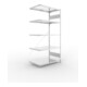 META S3 CLIP230 Anbauregal 2000x1000x600 mm in verzinkt mit 5 Böden, 230 kg Traglast je Boden