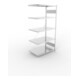 META S3 CLIP230 Anbauregal 2000x1000x600 mm in verzinkt mit 5 Böden, 230 kg Traglast je Boden